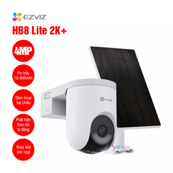 Camera pin sạc ngoài trời EZVIZ HB8 Lite 2K+